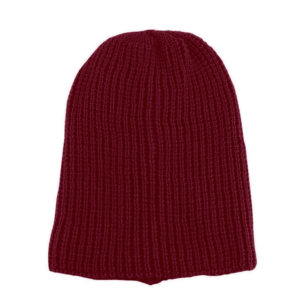 Bonnet en tricot pour hommes, bonnet Baggy, Long et ample, couvre-tête, , hiver, noir, rouge, gris: NO2