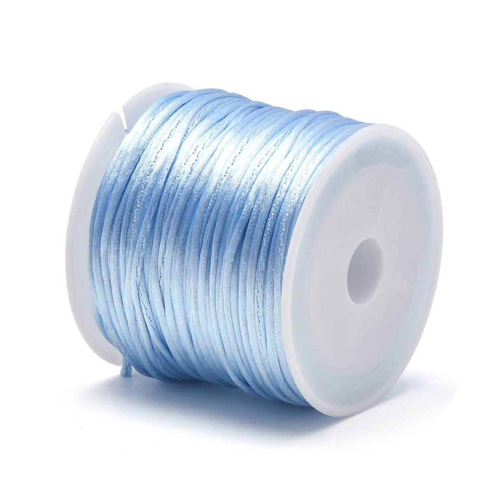Cordón de cola de rata satinada para manualidades de 1,5 mm de nailon para nudo chino, macramé, adornos, fabricación de joyas, 24 yardas: Caqui