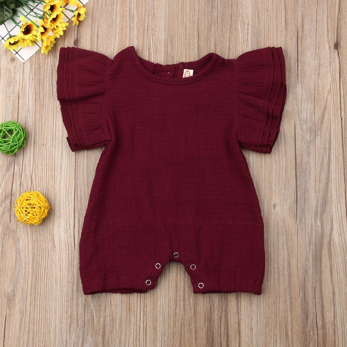 2019 Bebê Roupas de Verão Menina Infantil Do Bebê Romper Meninos Algodão Roupas Fly-Luva Sólidos Bonito Playsuits One-Pieces outfit Sunsuit