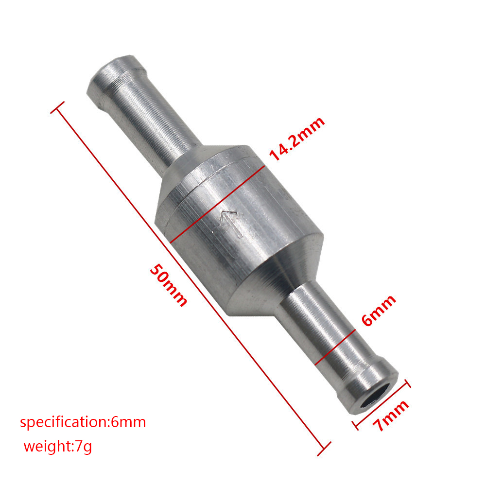 6 Mm/8 Mm/10 Mm/12 Mm Auto Vacuüm Slang Olie Water Pompen Aluminium Een weg Brandstof Non Return Terugslagklep Benzine