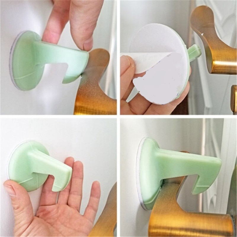 Siliconen deurstop veiligheid voor baby toilet muur absorptie perforatie deurhaak anti-botsing deurstop