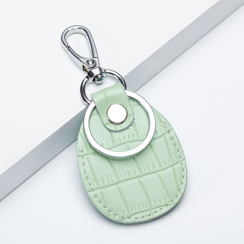 Pu Lederen Card Cover Voor Starline S96 Alarm Tag Intercom Sleutel Toegang Entree Kaart Set Autosleutel Houder Guard Kaart protecter: light green