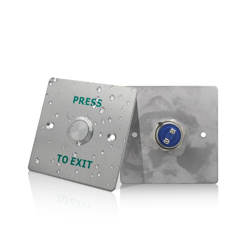 LPSECURITY IP68 waterproof outdoor gate opener door lock bolt stainless steel panel door exit button switch NO NC: NO NC model 86x86mm