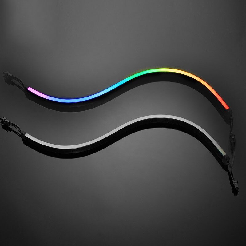 Combo lichtstrip argb neon computerbehuizing decoratie led strip 5v 3 pin licht header aura 400mm x 2 stuks