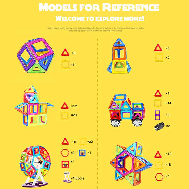 Giocattoli per bambini di Grandi Dimensioni del Progettista Magnetica Magnete Building Blocks Accessori costruttore Educativi Giocattoli Per I Bambini