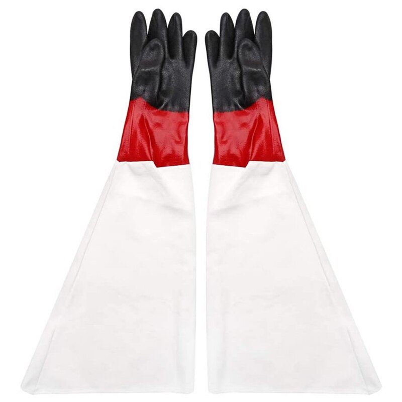Gants de Protection de sableuse de sablage en caoutchouc de toile pour des armoires de sablage