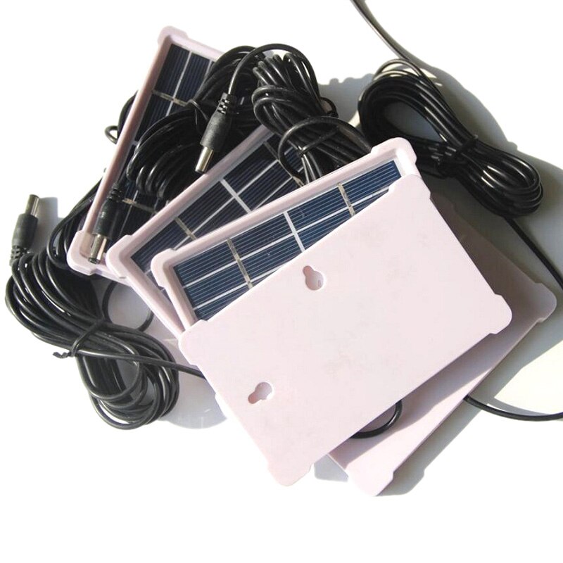 Panneau solaire polycristallin 1W 6V, plaque en verre laminé avec cadre, ligne DC3M, panneau lumineux solaire pour jardin