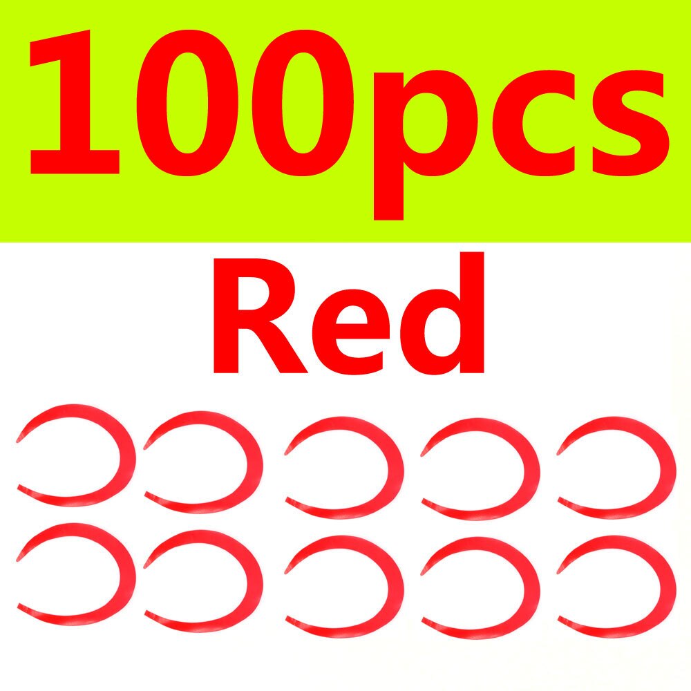 Wifreo 100pcs Size M Razer Thin Pike Salmon Steelhead Saterwater Fly Tying Wiggle Tail for Streamers Pink White Green Red Orange: 100pcs red