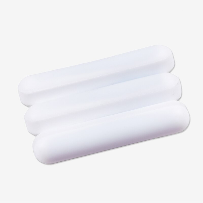 Laboratorie magnetisk omrører mixer omrørestænger uden drejering almindelig omrøring hvide spinbars ,c3 x 10mm ,  pakke  of 10 stk