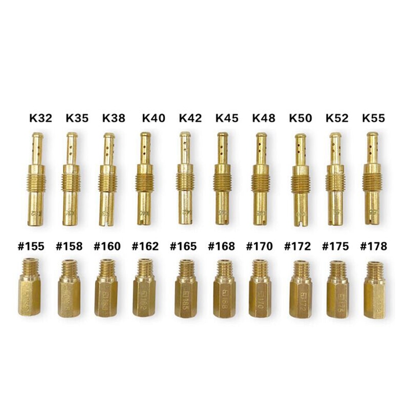 20Pcs Carburateur Jet Kit Set Trage/Pilot Jet &amp; Main Jet Voor Pwk Keihin Oko Cvk pe Carburateur