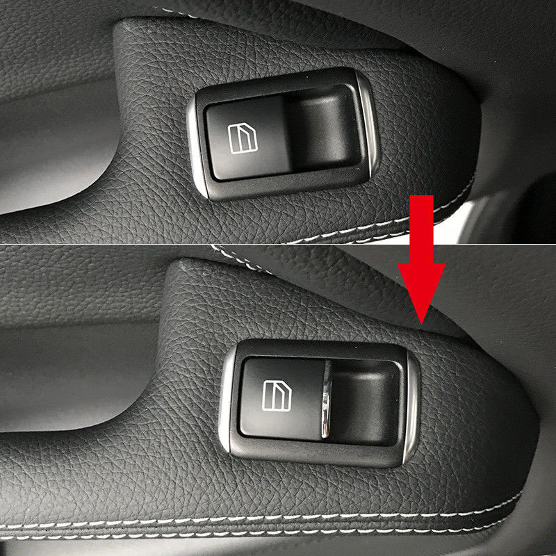 1 Juego de pegatinas de botón de elevación de puerta para Mercedes Benz A B CLA GLA clase W176 W246