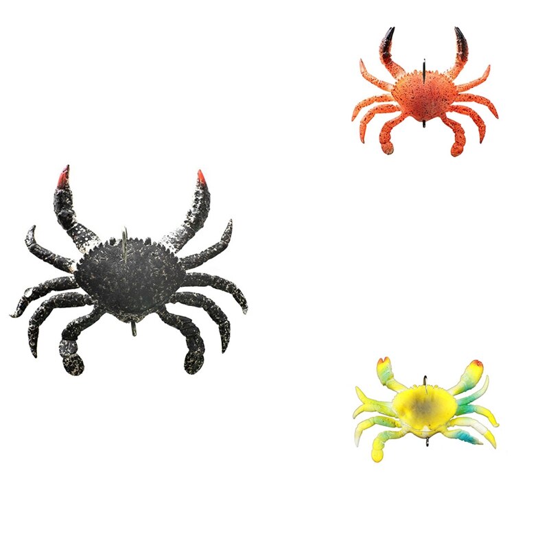 Crab Lure PVC Realistic Fishing Lure for Saltwater Freshwater Lure Trout Wall Eye Catfish Bait Fish Accessory