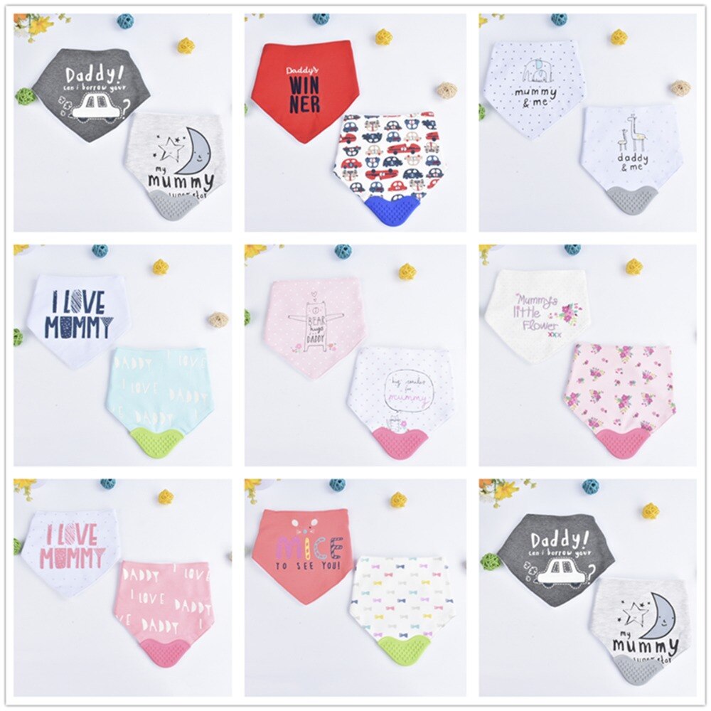 LionBear 2 teile/satz Cartoon Baumwolle Baby Lätzchen Mit Beißring Neugeborenen Kinder Junge Mädchen Bib Set Schal Fütterung Zubehör für babys