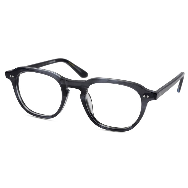 Acetaat Brillen Originele Japan Handgemaakte Hele Jelly Kleur Frame Hand Klinknagel Billik Eyewear: Striped-Ash