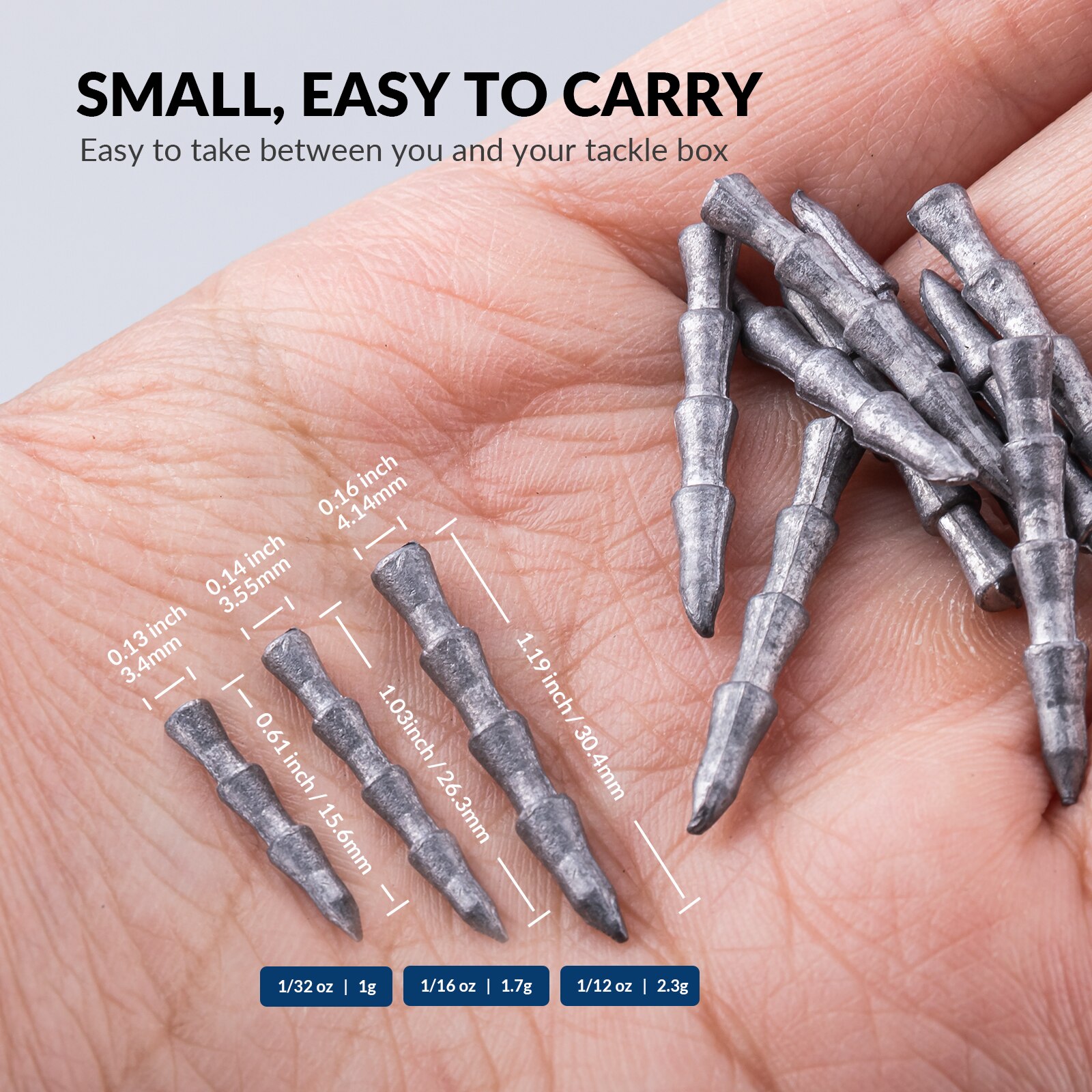 Thkfish insert paino 1g 1.7g 2.3g hassu rig kalastus painot uppoavat pehmeä syötti kalastustarvikkeet