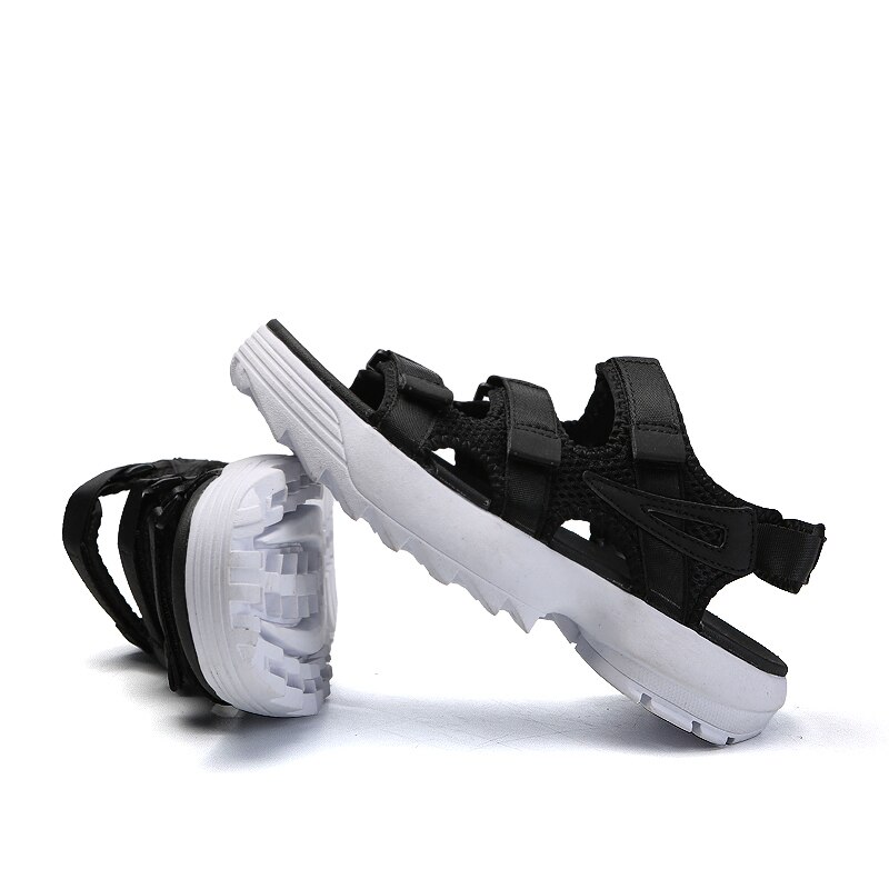 Sandalle zandalias de classique transpirables toboggan romain deportivas travail ete plage sandalet sandale sandales-homme pour sandalia homme: black / 41