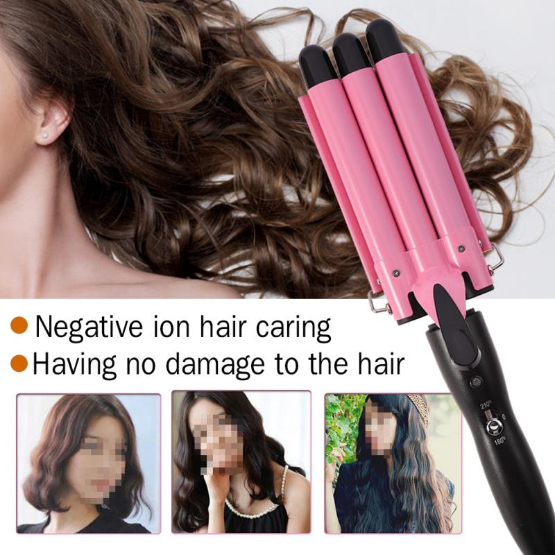 Hair Curling Iron Ceramic Triple Triple Pipe Hair Curler Egg Roll Hair Styling Tools Hair Styler Wand Curler Irons