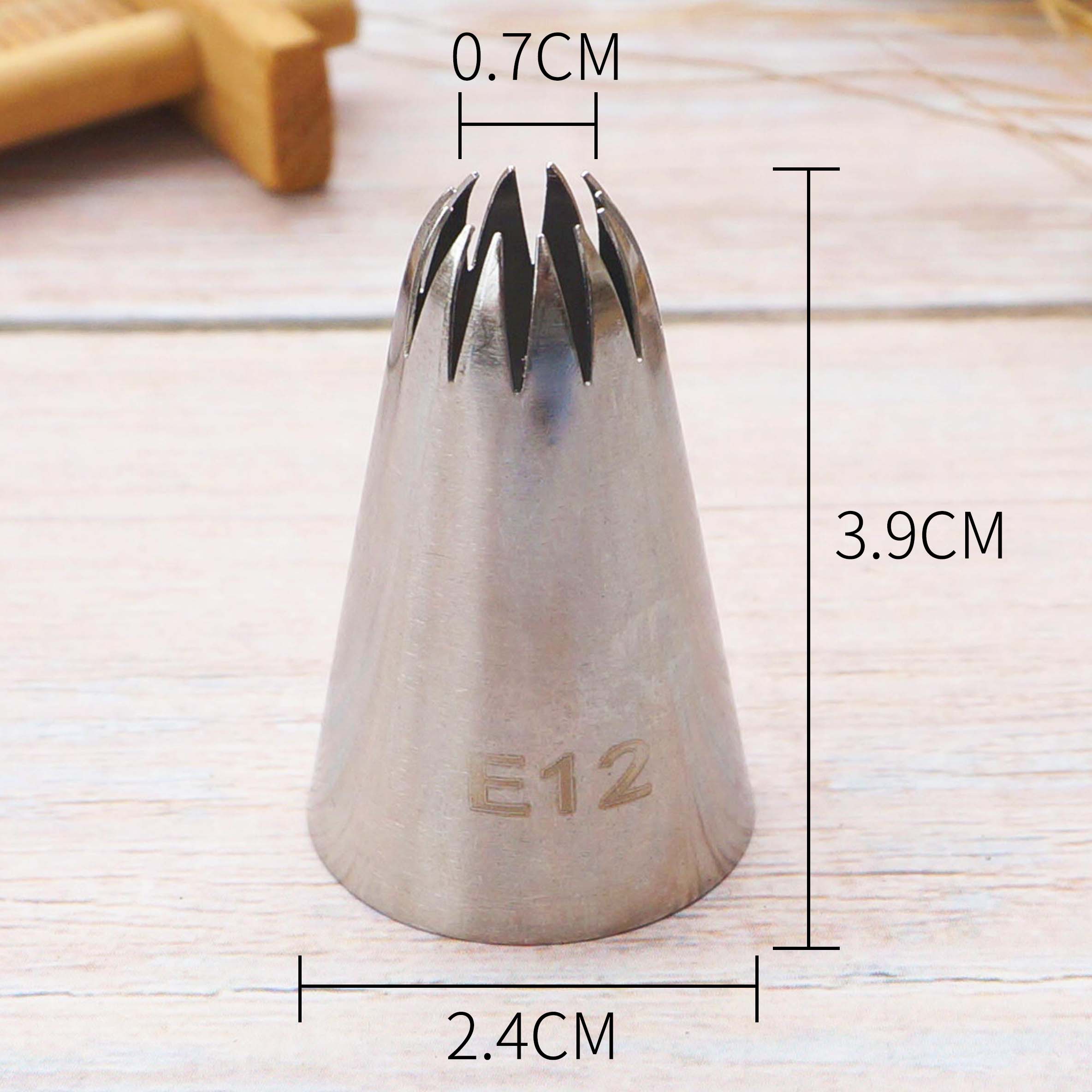 #E12 D63 Close Star Cake Decorating Pastry Piping Nozzle Icing Tips Bakeware Kitchen Cookies Tools Stainless Steel: E12