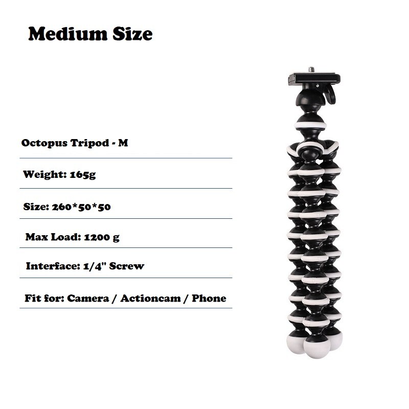 Bläckfisk flexibelt stativ gorillapod för telefon telefon mobiltelefon smartphone dslr och kamera bord skrivbord mini stativ: Gyllene