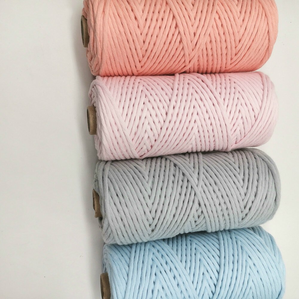 Ropemate Premium Zachte Katoenen Koord 3Mm 100M - 1 Enkele Streng Gekleurde Elastische 3Mm Touw