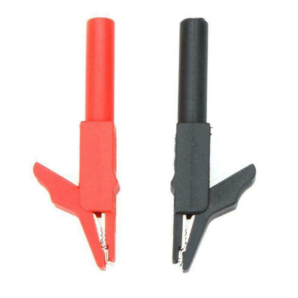 2X Alligator Crocodile Test Clip Klem Voor Fluke Multimeter Tester Probe