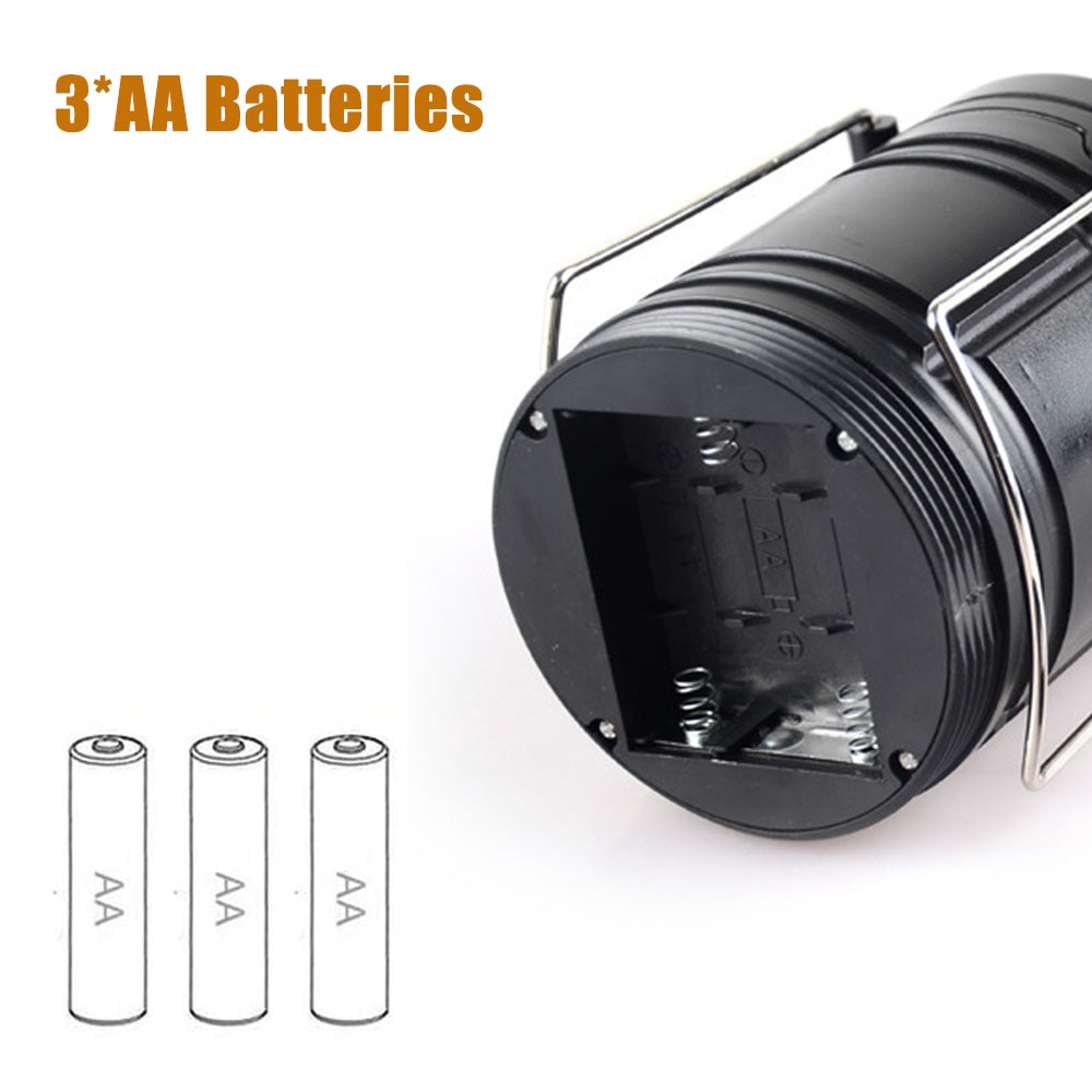 Aa batteri cob led mini bærbar belysning lanterne camping lampe lommelykt utendørs camping lys vanntett lommelykt cob lanterne