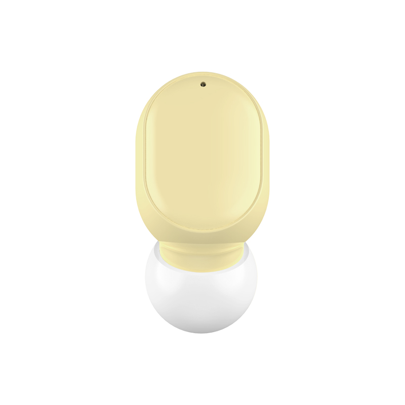 S8 sans fil dans l'oreille Mini Bluetooth écouteurs avec Microphone sport unique oreille réduction du bruit musique universel écouteurs: YELLOW