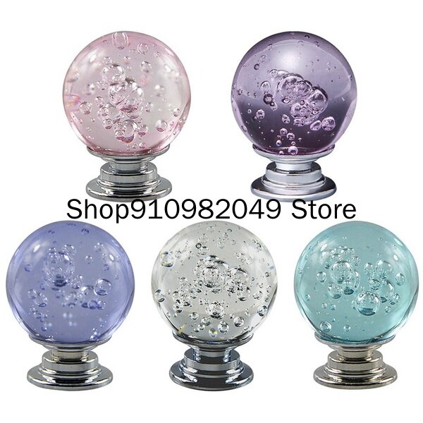 10 pcs Unique Color Crystal Pull Handle Rose Gold Cabinet Drawer Door Knob Crystal Handle