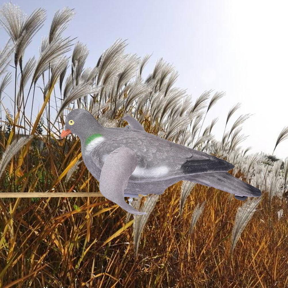 Outdoor Pigeon Motion Decoy Wind Decoy With Movable Wings for Garden Decor Pet bird supplies