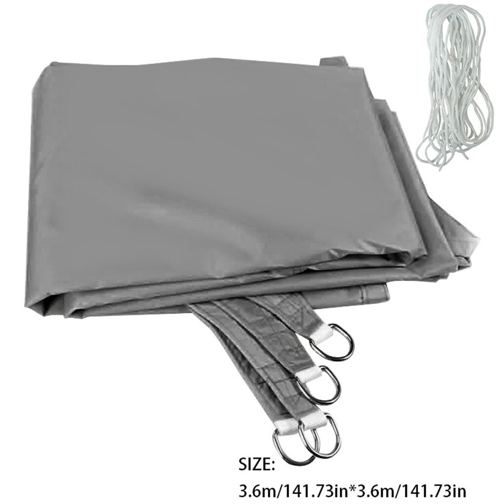 Waterproof Awning Polyester Outdoor Garden Courtyard Patio Shelter Summer Sun Protection Rain Cover Awning UV Protection: grey-3.6x3.6M