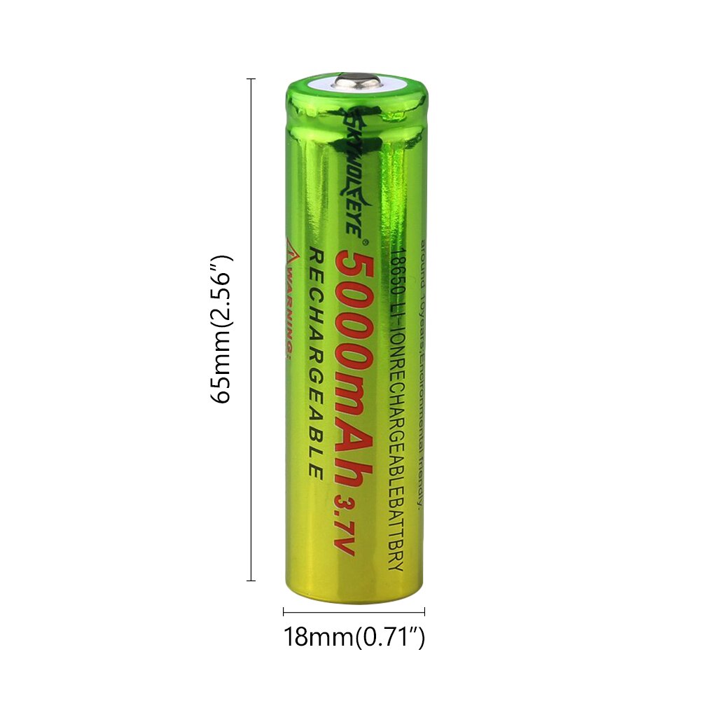 1/2/4/6/8 Pieces 18650 Li-ion Battery 5000mAh Rechargeable Batteries 3.7 V 18650 Li Ion Lithium Battery Cells Replacement