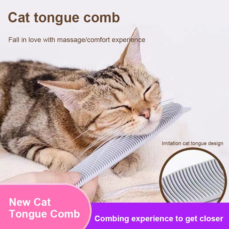 Portable Cat Tongue Grooming Comb Simple Cat Tongue Comb Pet Comb Lick Brush Japanese-style Pet Grooming Supplie