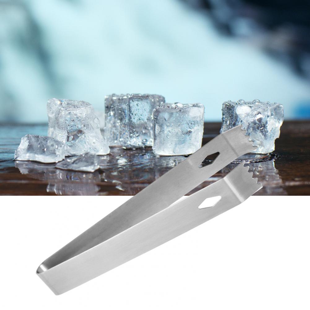 Ice Clip Ice Tong BBQ Clip Multi-use Heat-resistant Stainless Steel Home Low Temperature Resistance Ice Cube Clip for Kitchen