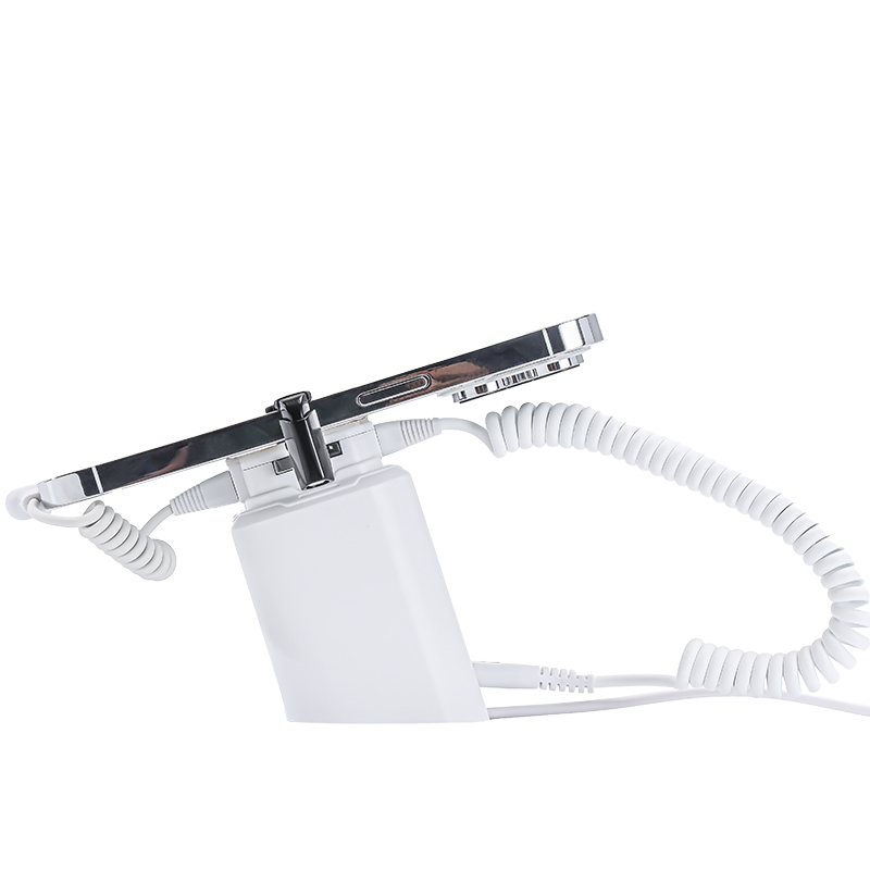 Mobile Phone Security Anti-Theft Device Display Stand Smartphone Secure Burglar Alarm System Plastic White Holder Show