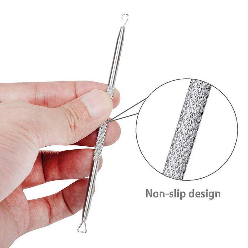 5 Piece Tool Set for Blackhead Remover Acne Extractor Removal Tool for Acne Pimples BUTT666