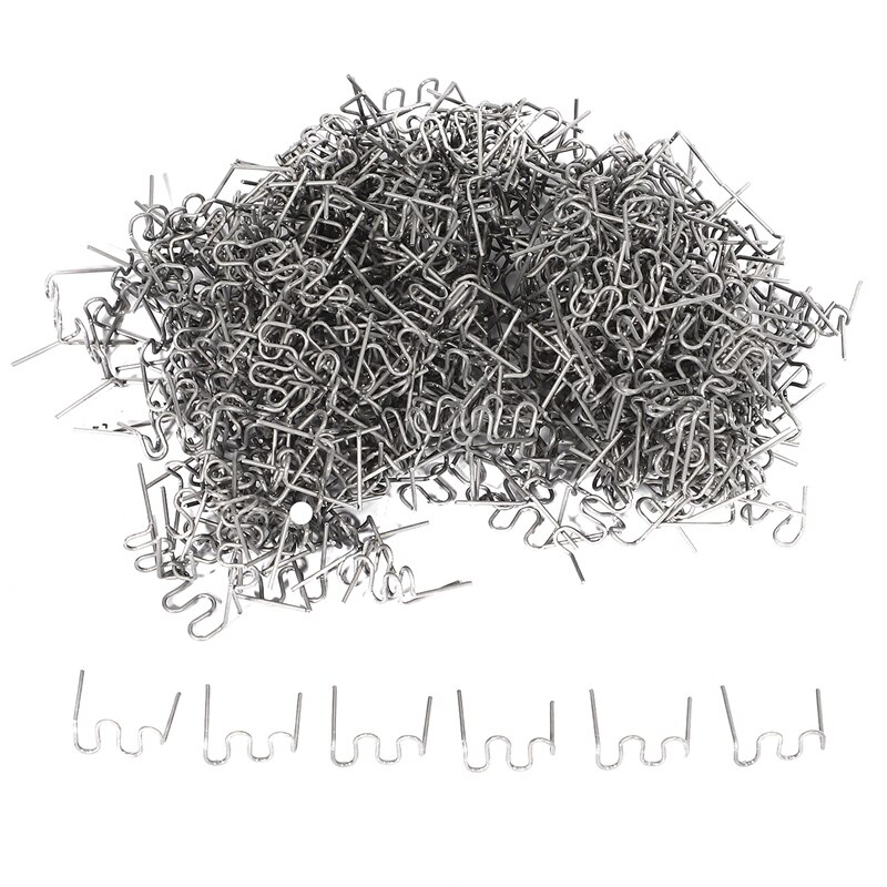 1000 stuks nietjes voor nietmachine, kunststof reparatie, golfnietjes, bumperreparaties, carrosseriereparaties, 0.8mm s golfnietjes: Default Title