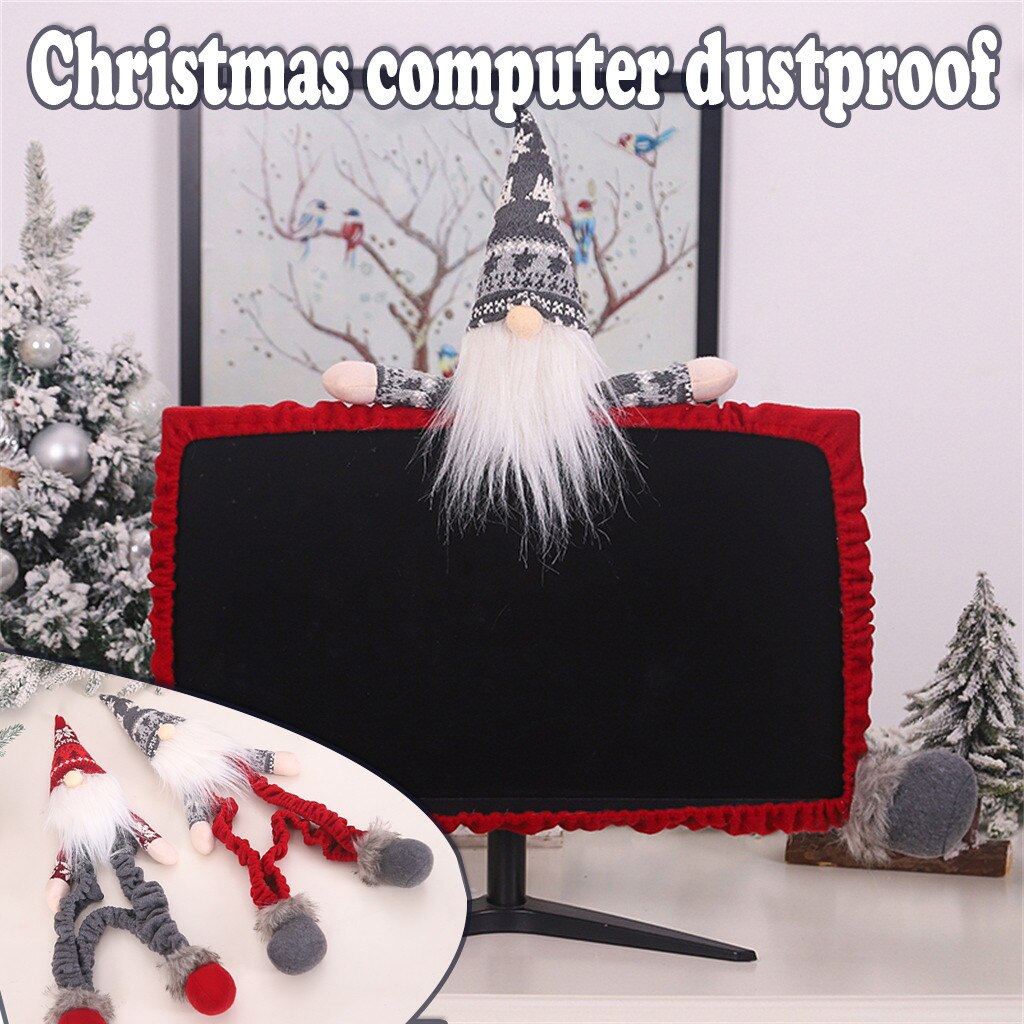 Drie Dimensionale Cartoon Bos Man Computer Vuil Cover Netto Bar Decoratie Mooie Pop Nieuwjaar Xmas Decor Navidad #3