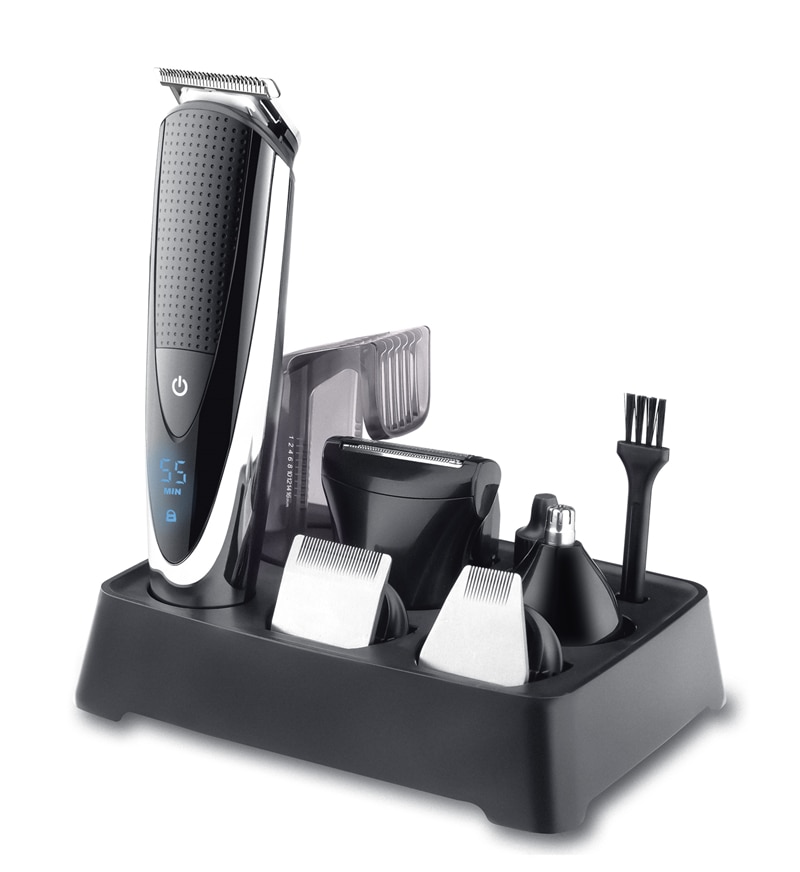 HATTEKER-tondeuse professionnelle pour hommes, rasoir électrique Rechargeable 5 en 1, idéal pour couper les cheveux et raser la barbe, idéal pour 598