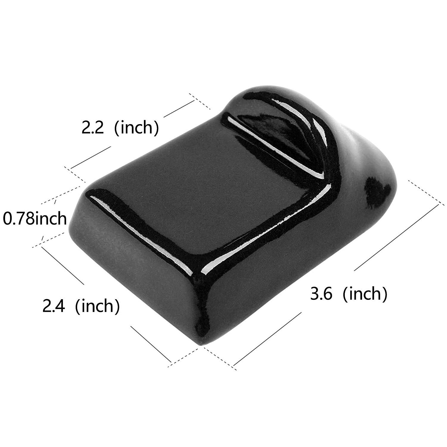 Black ceramic oven feet set