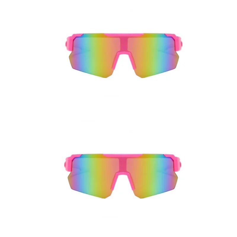 Gafas de sol rosas para ciclismo al aire libre para hombres y mujeres, gafas de sol coloridas a prueba de viento y polvo, gafas de montañismo
