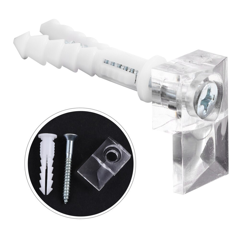 20 Sets of Non-punching Fixing Clips Mirror Hanger Clips Set Mirror Mount Clips