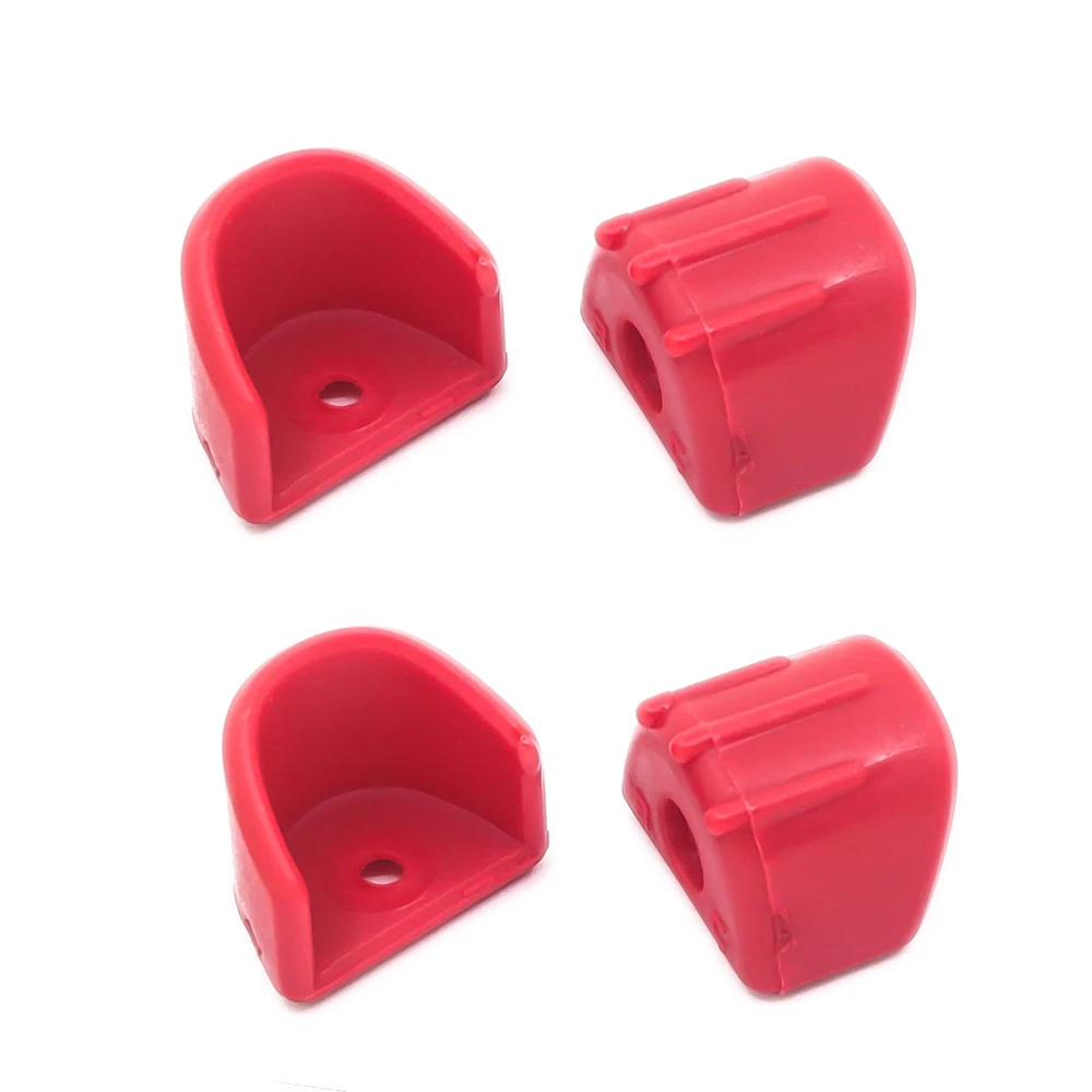 4 pièces amortisseur et cadre hydraulique Protection couvercle de Protection capuchon d'absorption des chocs pour 1/8 1:10 RC voiture Traxxas HSP TAMIYA: Rouge