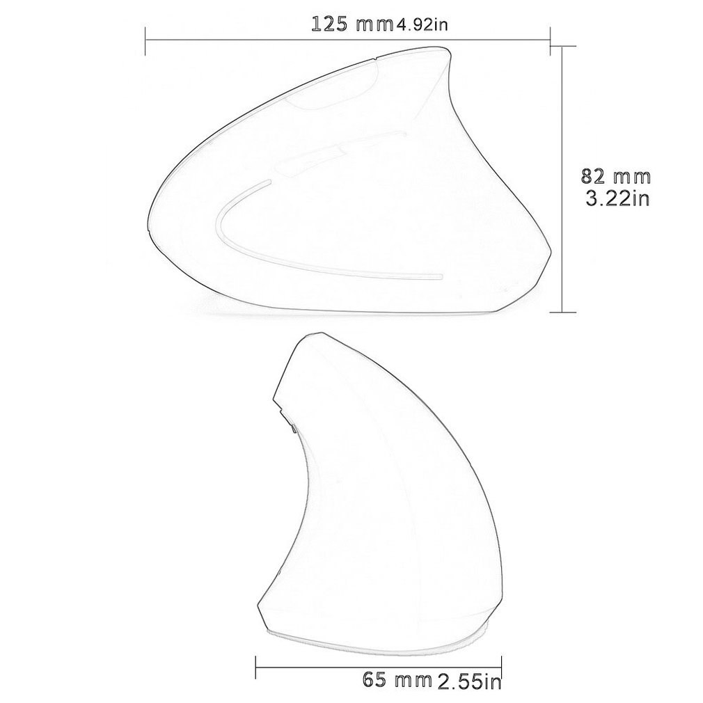 Ergonomische Verticale 3D Muis Notebook Pc Usb Muis Draadloze Energiebesparende Computer Laptop Muis Draadloze