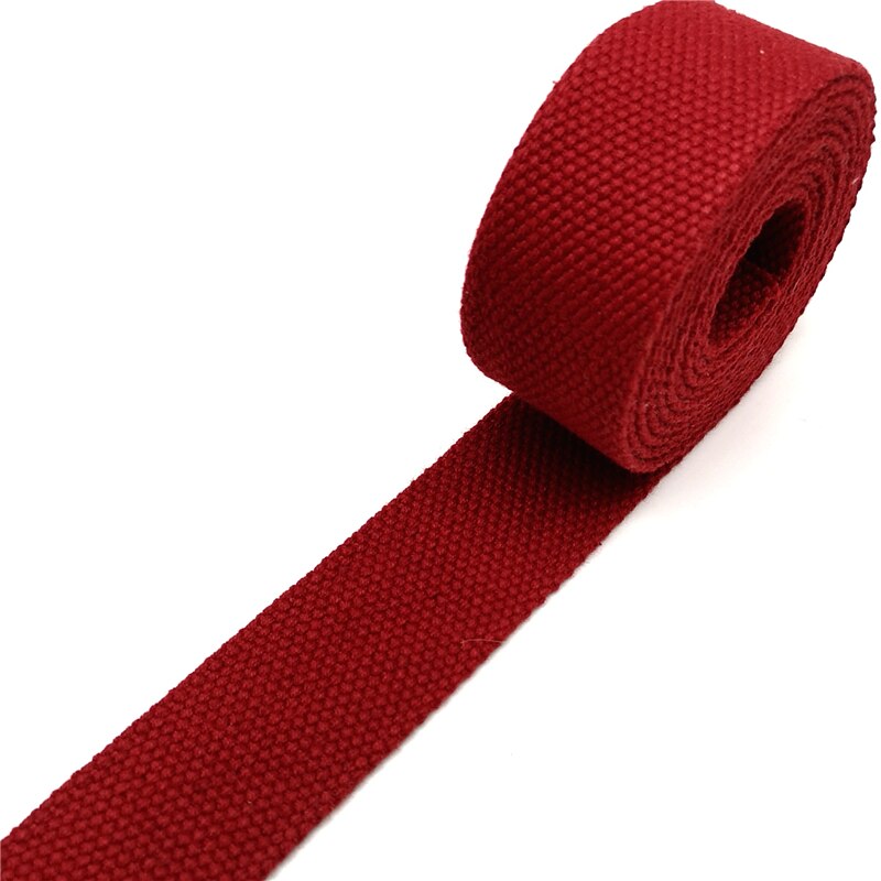 10 jaardia 32mm kangasnauha vyölaukun paksuus (2mm)  puuvillanauha nylonnauha selkänauha ompelupussi vyötarvikkeet: Viininpunainen