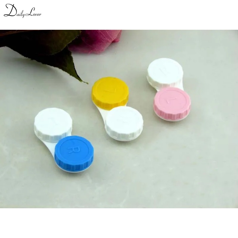 10/20pcs/lot Simple Contact Lens Case Box Eyewear Accessories Cute Travel Box Container For Lenses Random Color