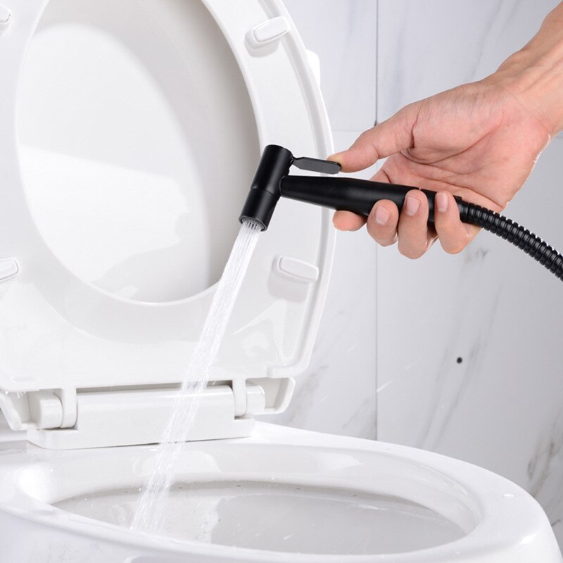 Laso rustfrit toilet bidet sprøjte vandhane vask hånd bidet vandhane badeværelse håndsprøjte brusehoved sort selvrensende vandhaner