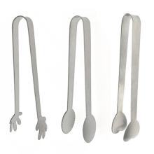 Pinzas de acero inoxidable para alimentos, pinzas gruesas para hielo de limón, Mini corazón/PALMA/forma ovalada, pinzas para cocina, pinzas para barbacoa, herramientas para ensalada