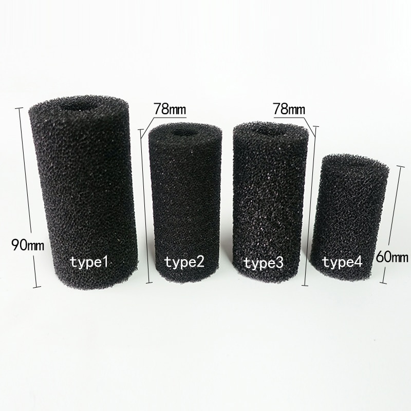 5 Pcs Spons Aquarium Filter Protector Cover Voor Fish Tank Inlaat Vijver Zwart Foam Filter Accessoires