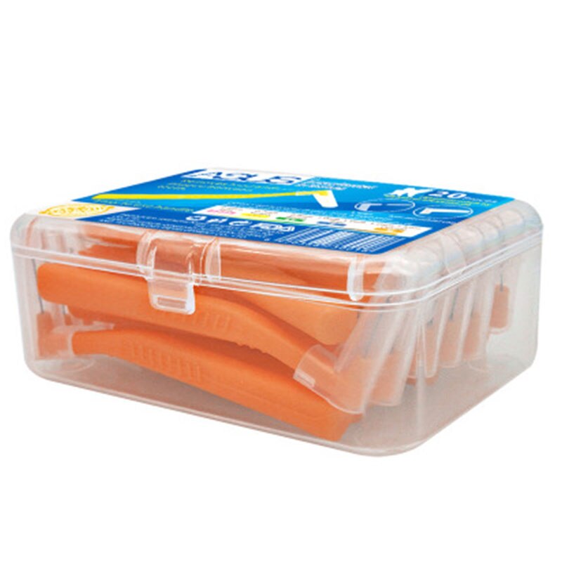20Pcs/box L-shaped Push-Pull Interdental Brush Oral Care Kit Toothbrush Braces Cleaning Interdental Brush: 1.2-1.5mm