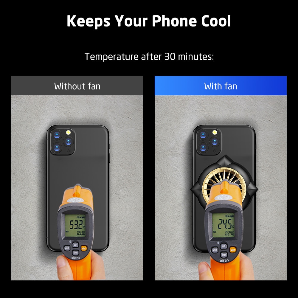 ESR-ventilador de refrigeración para teléfono móvil, radiador para iPhone, Samsung, Huawei, Enfriador de teléfono portátil para IOS y Android